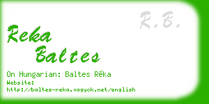 reka baltes business card